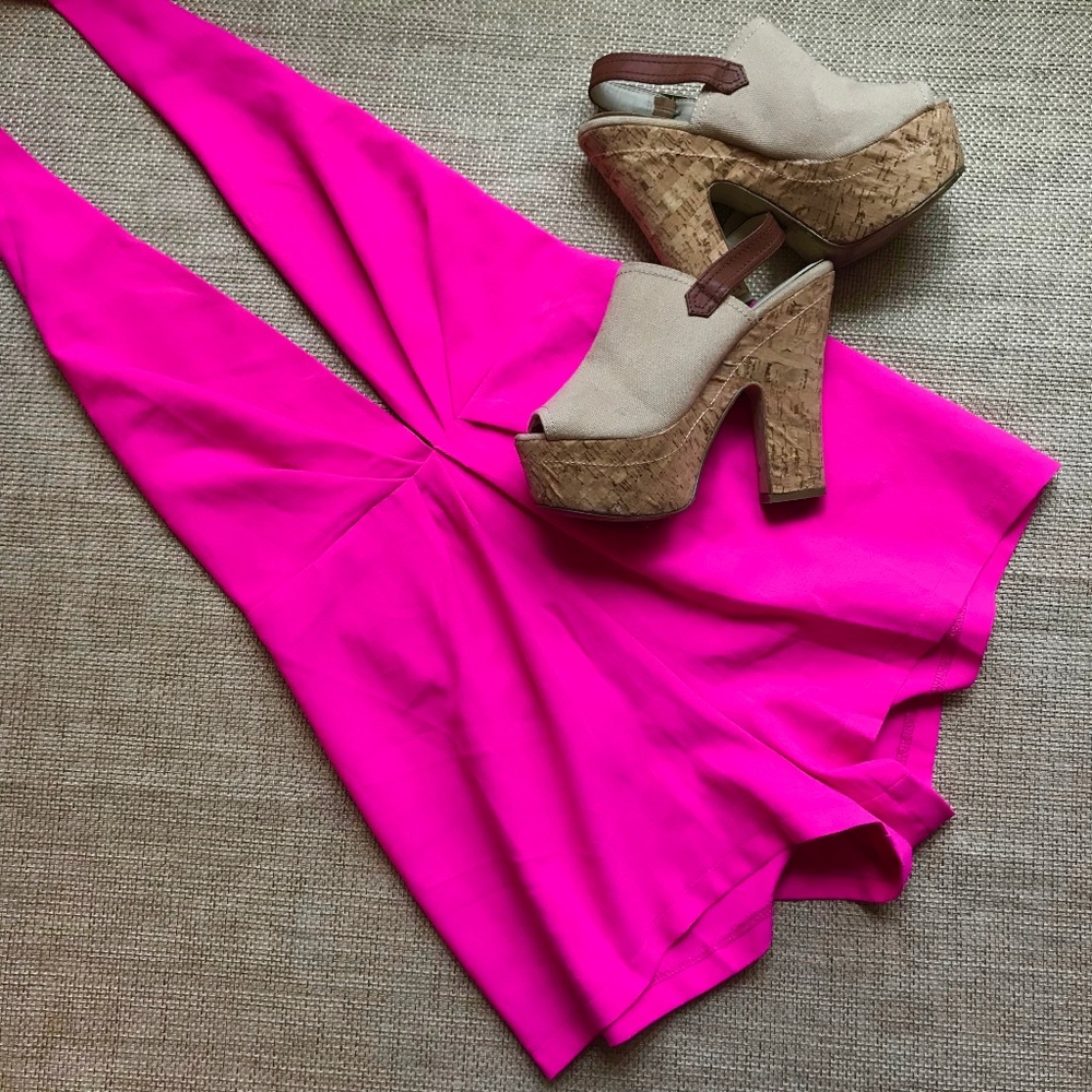 Deep Plunge Halter Romper